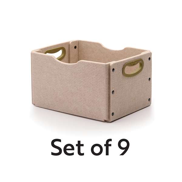 Sand Large Softouch Storage Bin Kit- Set of 9