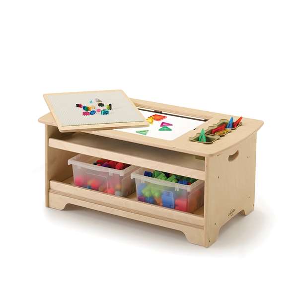 Seoras Birch Sensory Light Table with Clear Tubs Premium Model- Toddler