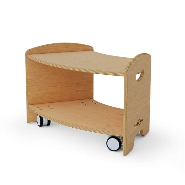 Curved Corner shelf with casters