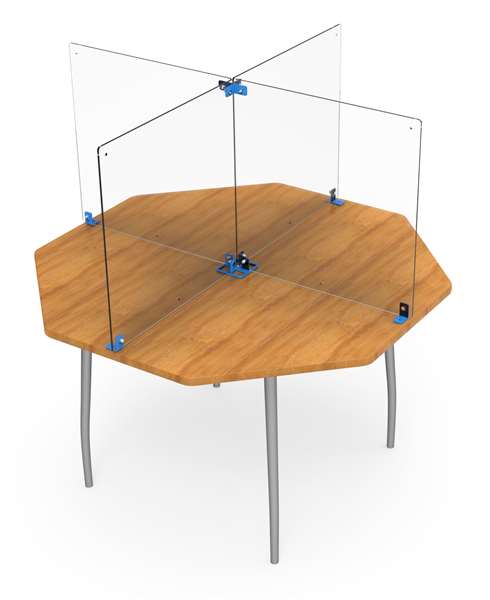 X-Shaped Clear Dry-Erase Divider Kit
