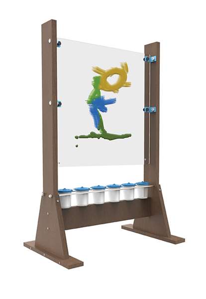 Double Sided Indoor/Outdoor Plexiglass Art Easel (21 x 36 x 51 in) - Easy  to Clean, Kids Can Draw or Paint On Both Sides