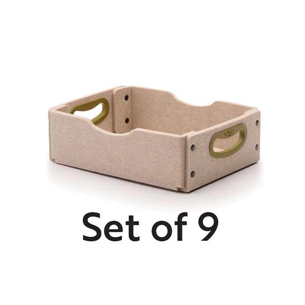 Sand Stubby Softouch Storage Bin Kit- Set of 9