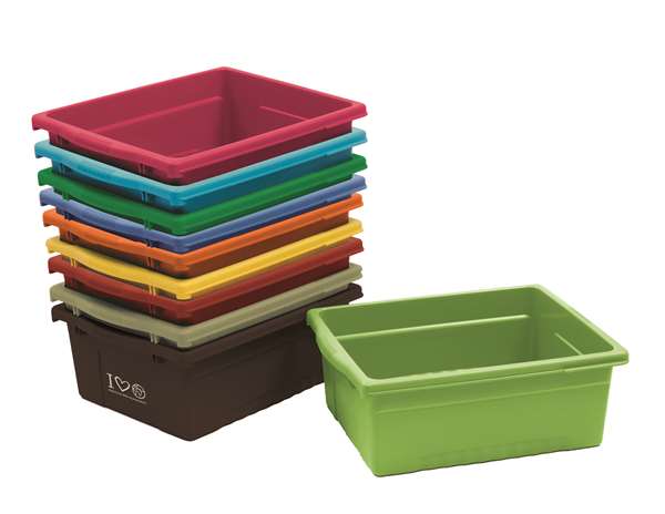 Lime Large Plastic Storage Bin - The School Box Inc