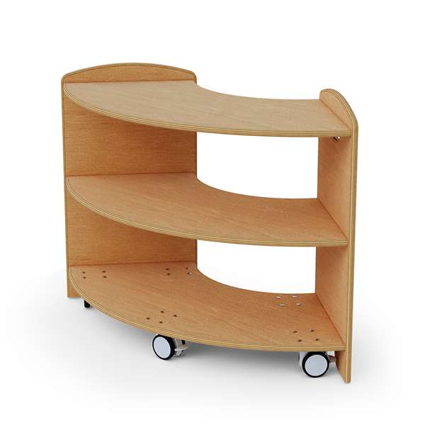 Curved Corner Shelf with casters