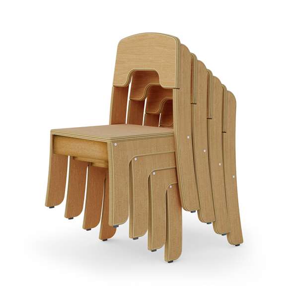 Seoras Chairs stack up to 4 high