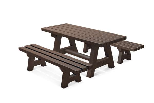 Set includes two benches and one table