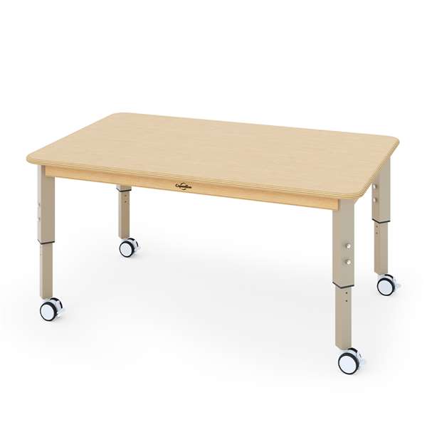 Seoras 47in x 30in Rectangle Birch Activity Table with Casters