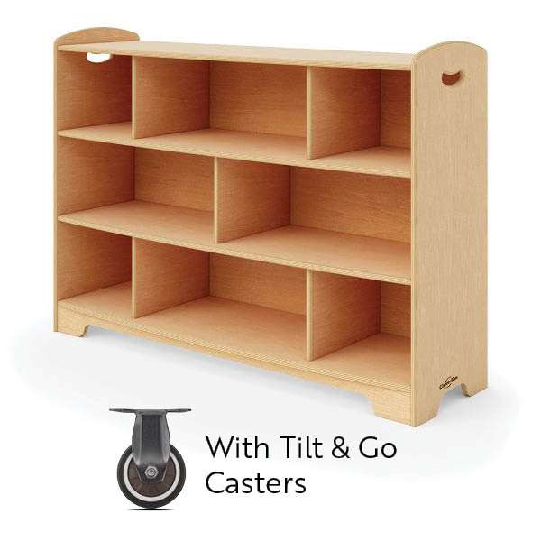 3 Level Shelving with Standard Feet with Casters