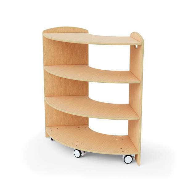 3 Level Shelving Curved Corners with Casters