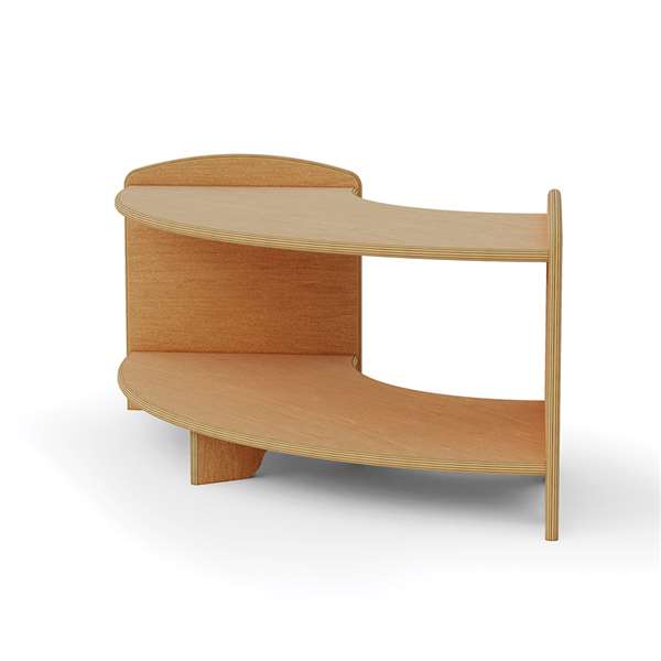 1-Level 90 Degree Curved Corner Shelf