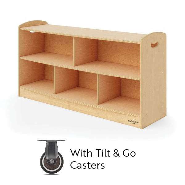2 Level Shelving with Solid Kickplates and Casters
