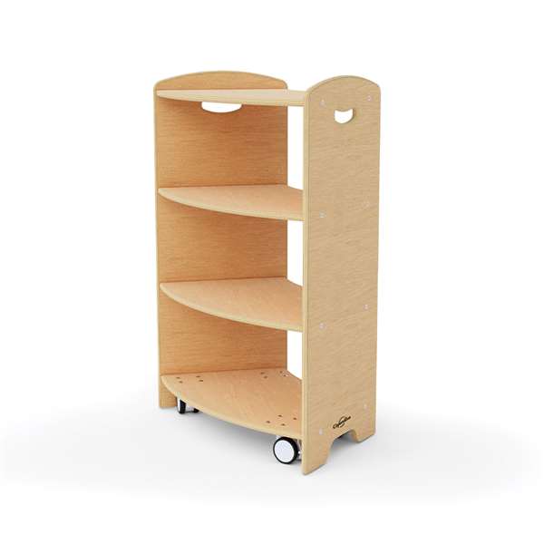 Curved Corner Shelf with casters