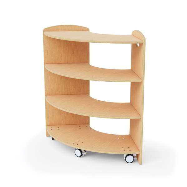 Curved Corner Shelf with casters