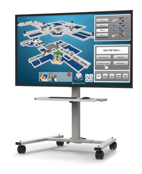 iRover2 Cart for 30-55in Flat Panels with Laptop Tray