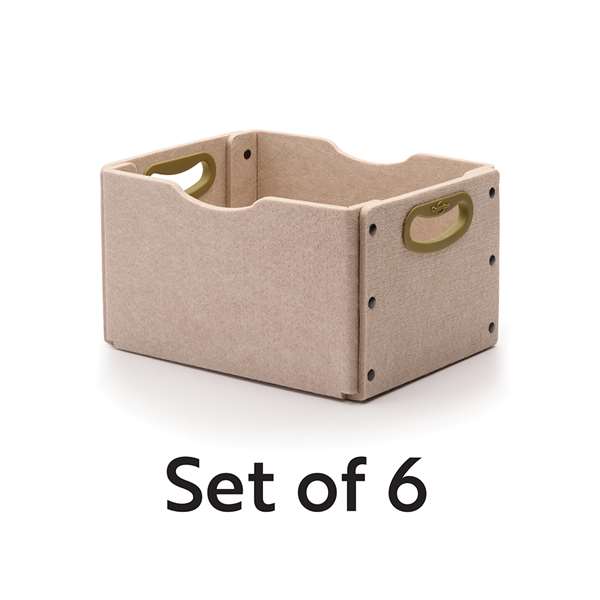 Sand Large Softouch Storage Bin Kit- Set of 6