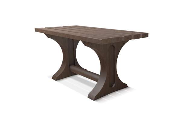 The table doesn’t heat up like metal or splinter like wood