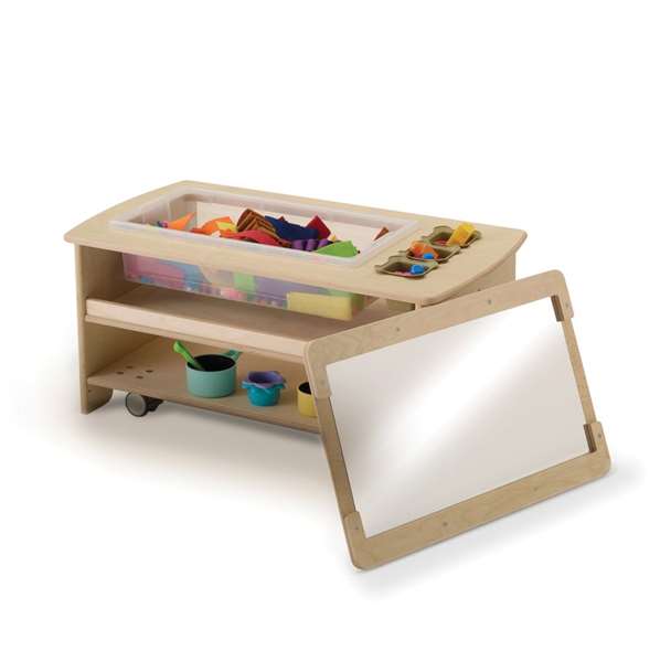 Sensory Table with mirror tray and casters
