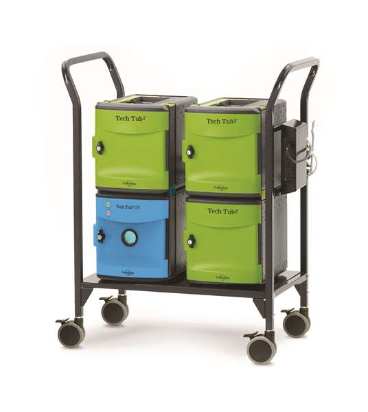 Tech Tub2 Modular Cart with UV Tub – charges 18 devices