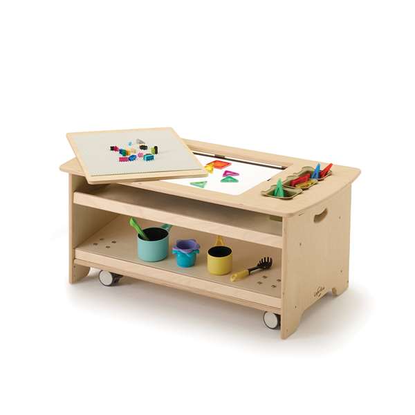 Seoras Birch Sensory Light Table Premium Model - Toddler (with Casters)