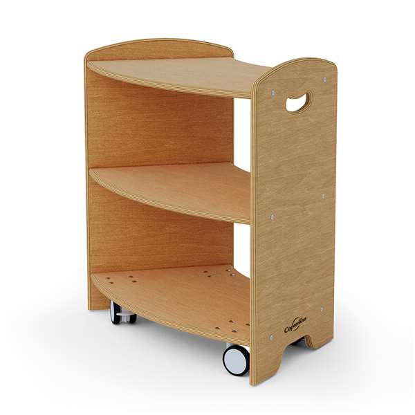 Curved Corner Shelf with casters