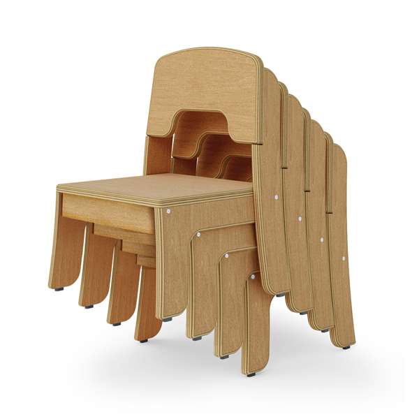 Seoras Chairs stack up to 4 high