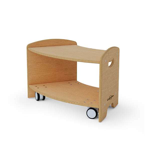 1 Level Shelving Curved Corners with Casters