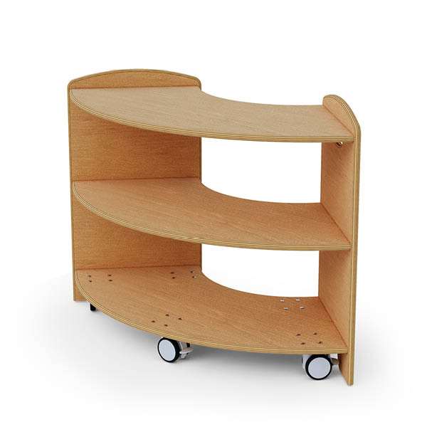 2 Level Shelving Curved Corners with Casters