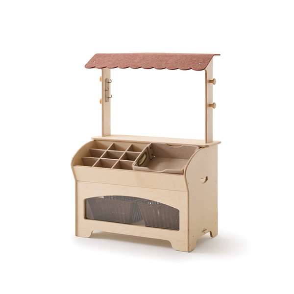 Seoras Birch Market Stand with Wicker baskets.