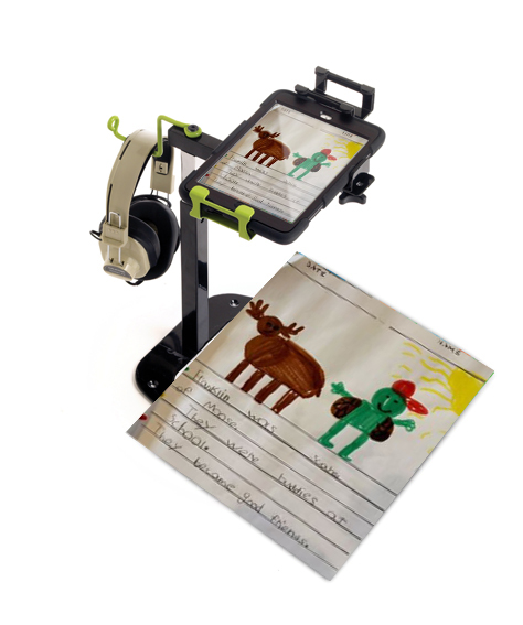 Document Camera Stand with student work