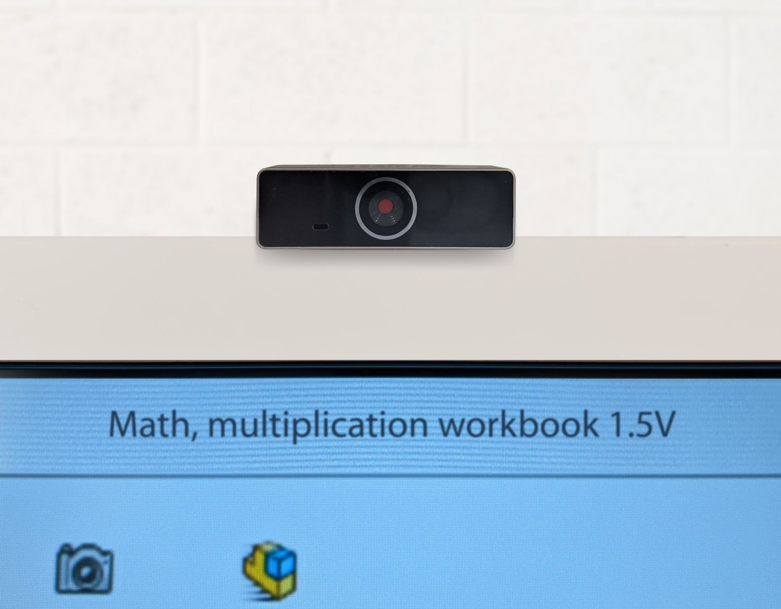 Webcam on an interactive flat panel