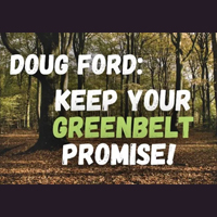 Doug Ford Keep Your Greenbelt Promise Lawn Sign