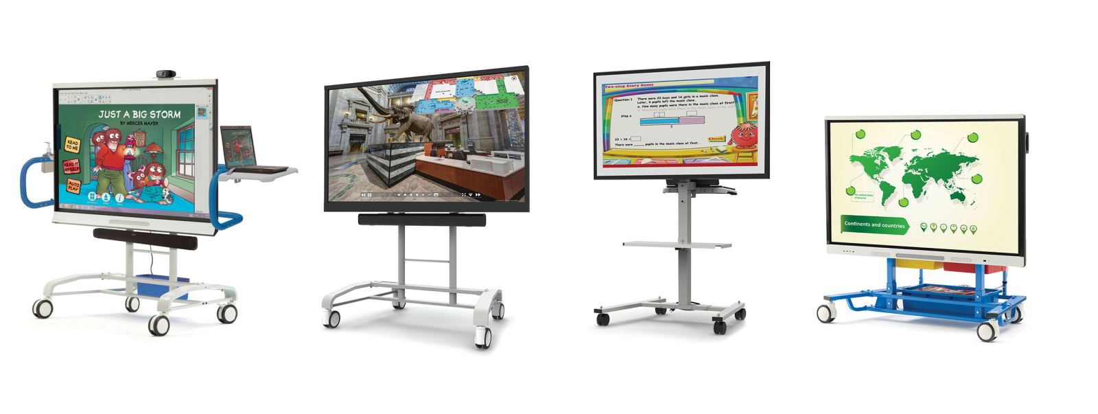 cart for interactive flat panel